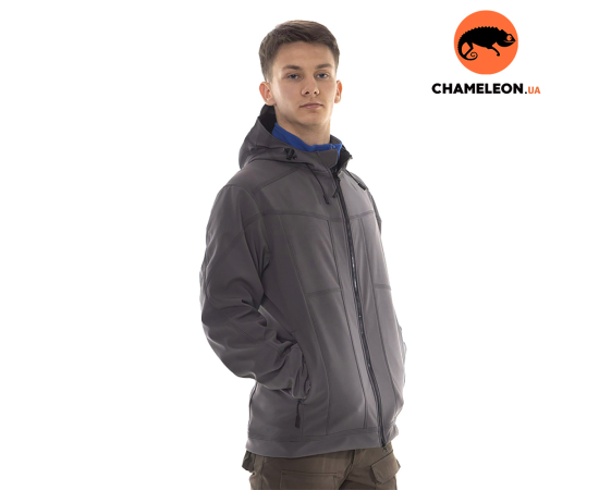 Мужская серая куртка Soft Shell софтшелл демисезонная Wolf Grey, Размер: 60-62 (XXL)