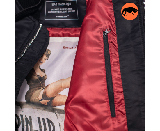 Куртка MA-1 hooded light Black, Размер: 52-54 (L), фото 11 Куртка MA-1 hooded light Black, Размер: 52-54 (L), фото 11