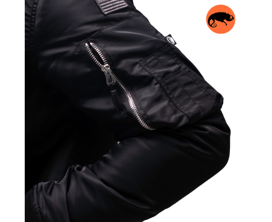 Куртка MA-1 hooded light Black, Размер: 44-46 (S), фото 6