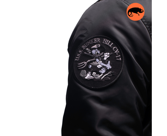 Куртка MA-1 hooded light Black, Размер: 64-66 (XXXL), фото 9