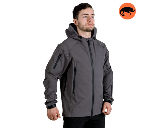 Демісезонна чоловіча куртка Soft Shell Spartan Gray, Розмір: 64-66 (XXXL)