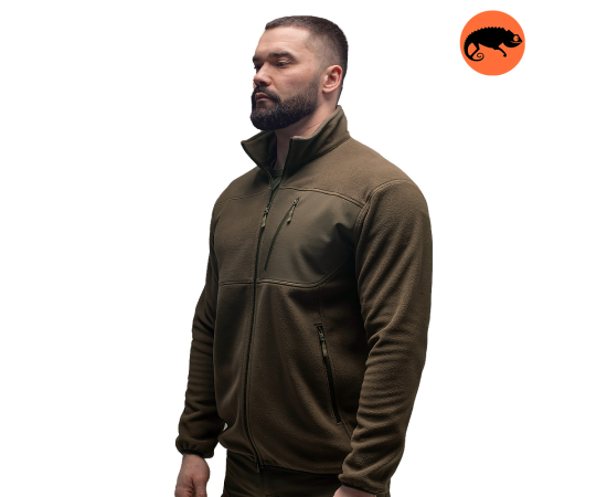 Демисезонная мужская флисовая кофта Stratus Olive, Размер: 56-58 (XL), фото 2