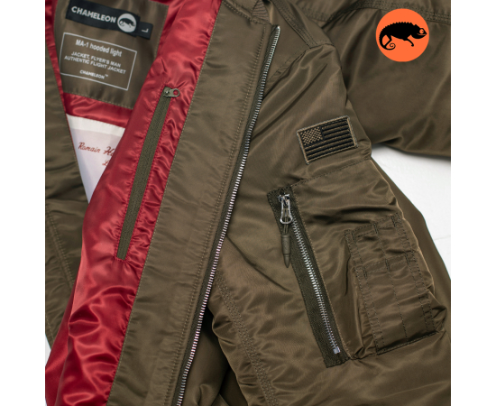 Куртка MA-1 hooded light Olive, Размер: 56-58 (XL), фото 10