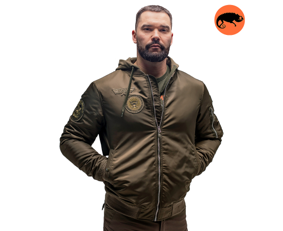 Куртка MA-1 hooded light Olive, Размер: 44-46 (S)