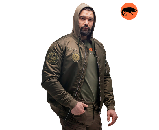 Куртка MA-1 hooded light Olive, Размер: 64-66 (XXXL), фото 7