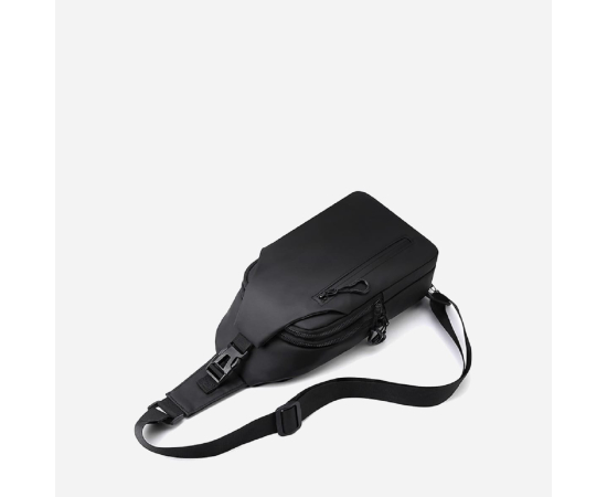 Сумка плечова с USB-портом водонепроникна Black, зображення 4