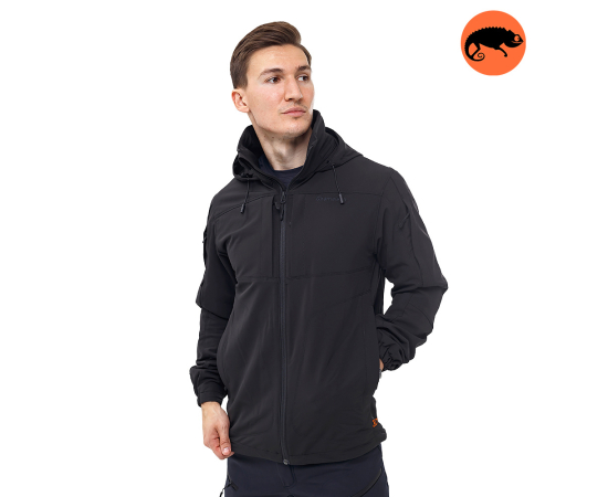 Чоловіча куртка-вітровка з капюшоном Breeze Gen 2 Black, Розмір: 44-46 (S)