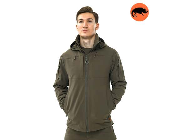 Куртка-ветровка мужская с капюшоном Breeze Gen 2 Olive, Размер: 44-46 (S)