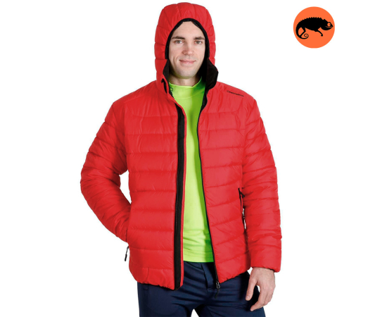 Красная куртка мужская с капюшоном Maximus Red, Размер: 44-46 (S)