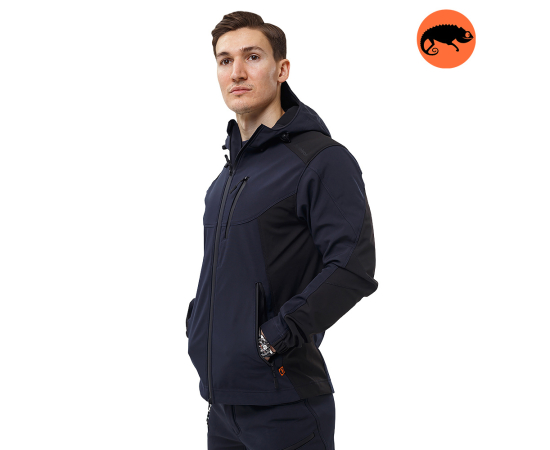 Куртка Soft Shell Predator Navy/Black, Розмір: 44-46 (S)