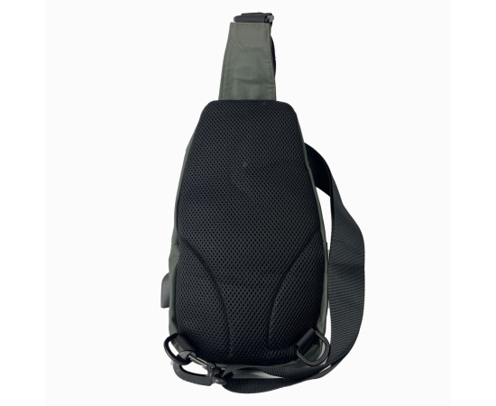 Сумка плечова с USB-портом водонепроникна green, зображення 6