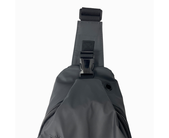 Сумка плечова с USB-портом водонепроникна grey, зображення 3