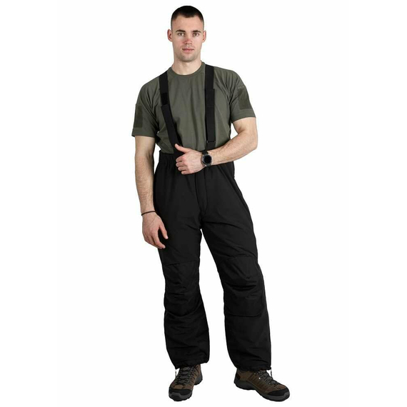 Зимние мужские черные брюки с подтяжками Mont Blanc Gen 2 Black, Размер брюк / рост: 44-46/170-176, фото 6