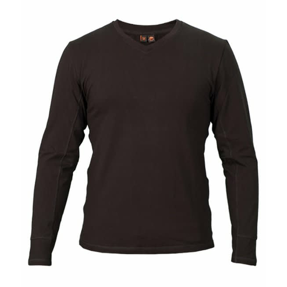 Мужская черная футболка с длинным рукавом - лонгслив LongSleeve Black, Размер: 64-66 (ХХХL)