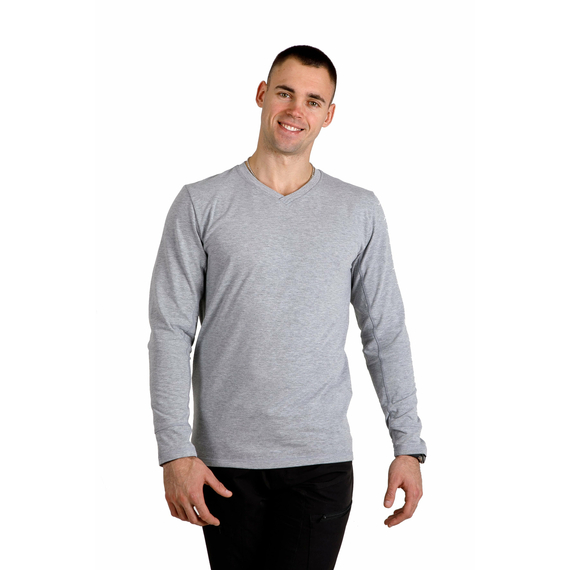 Сіра Футболка Лонгслів Чоловічий Long Sleeve Gray, Розмір: 44-46 (S), зображення 2