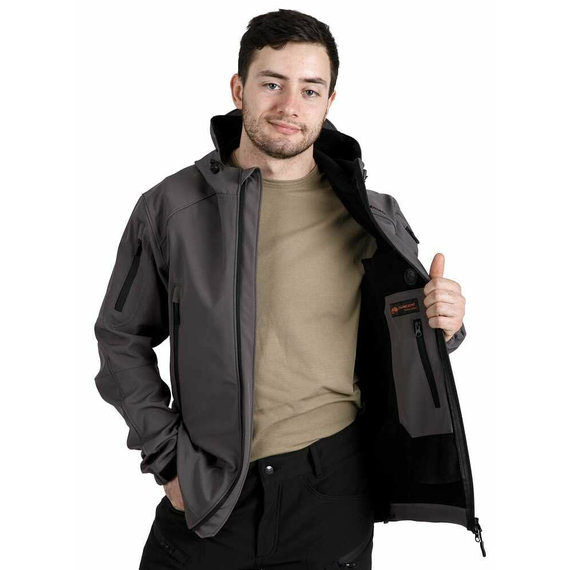 Демісезонна чоловіча куртка Soft Shell Spartan Gray, Розмір: 62-60 (XXL), зображення 5