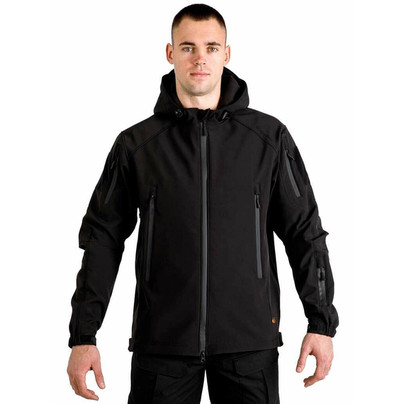 Тактическая куртка Soft Shell Spartan Police Black черная с капюшоном, Размер: 40-42 (XS), фото 14