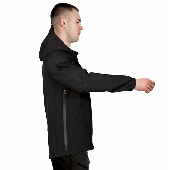 Тактическая куртка Soft Shell Spartan Police Black черная с капюшоном, Размер: 56-58 (XL), фото 16