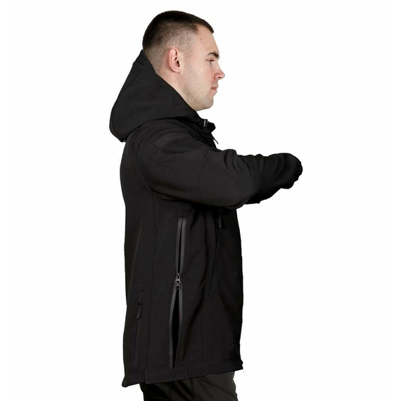 Тактическая куртка Soft Shell Spartan Police Black черная с капюшоном, Размер: 40-42 (XS), фото 17
