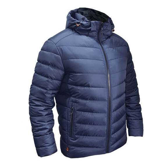 Синяя мужская куртка спортивная с капюшоном Proxima Navy, Размер: 56-58 (XL), фото 9