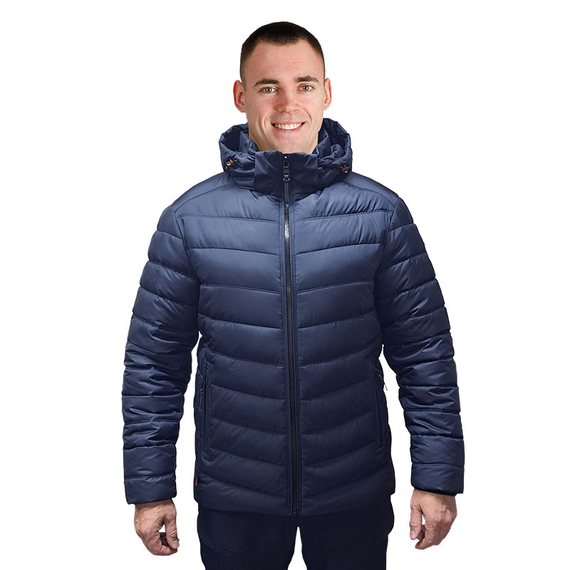 Синяя мужская куртка спортивная с капюшоном Proxima Navy, Размер: 56-58 (XL), фото 8