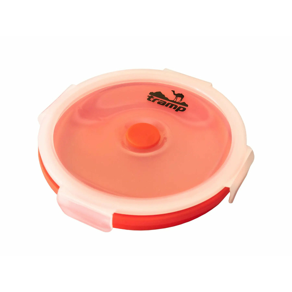 Контейнер TRAMP складной силиконовый с крышкой защелкой 800 мл Оранжевый, фото 2