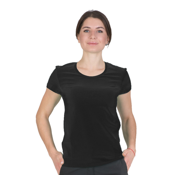 Чорна Футболка Жіноча Jersey Women Black, Розмір: 50 (XL)