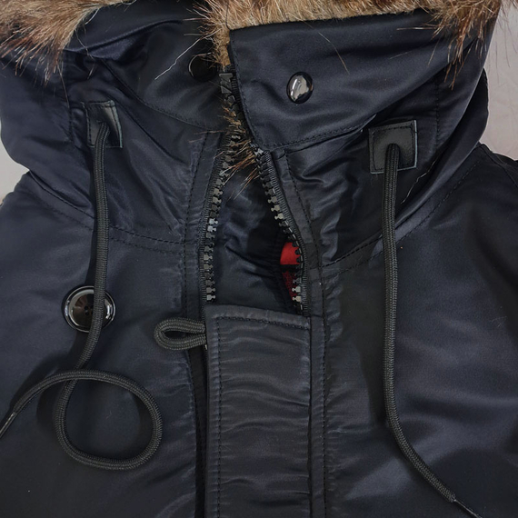 Куртка Аляска чоловіча зимова Slim Fit N-3B Black, Розмір: 56-58 (XL), зображення 21