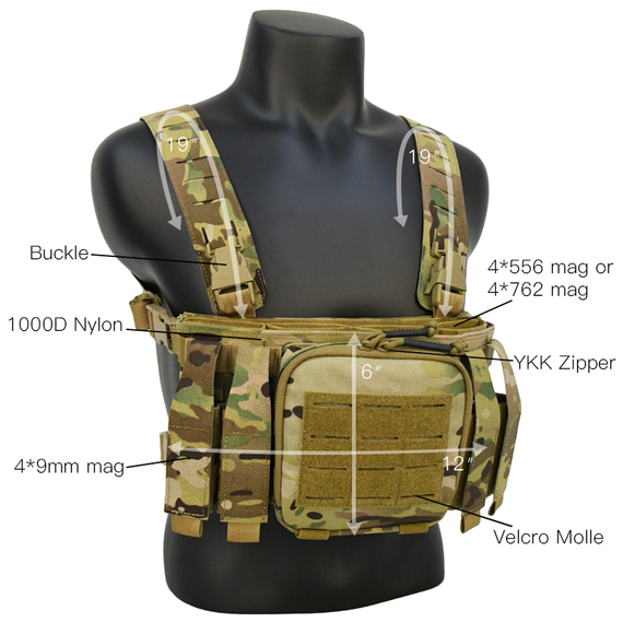 Жилет тактический нагрудный Multicam, фото 8