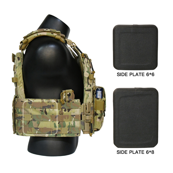 Жилет тактический плитоноска Multicam с тройным подсумком, фото 11
