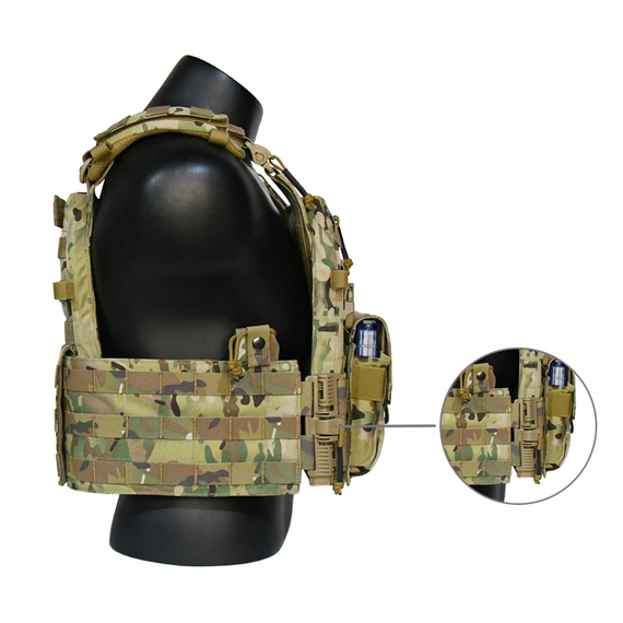 Жилет тактический плитоноска Multicam с тройным подсумком, фото 13