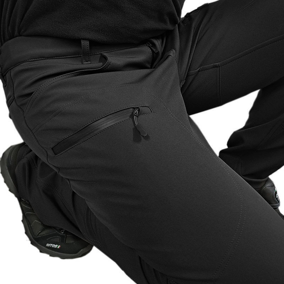 Мужские брюки черные Soft Shell Spartan Black, Размер брюк / рост: 60-62/182, фото 9