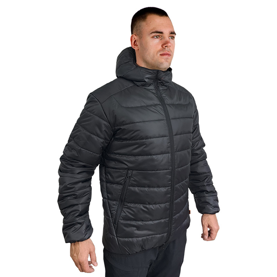 Стьобана куртка чоловіча з капюшоном Maximus Black чорна, Розмір: 56-58 (XL), зображення 2