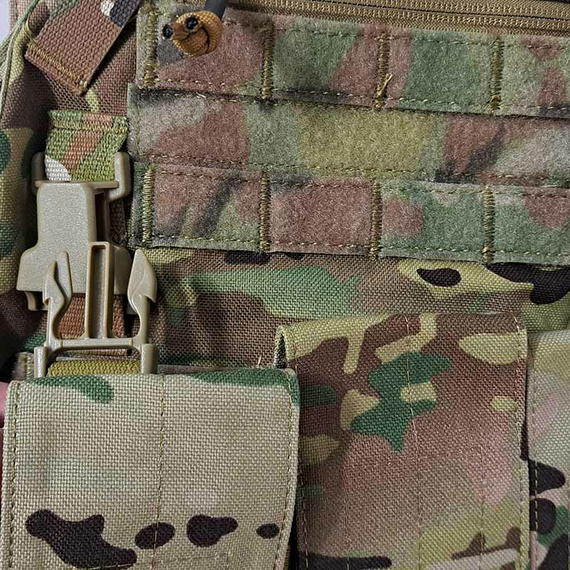 Жилет тактический плитоноска Multicam с тройным подсумком, фото 17