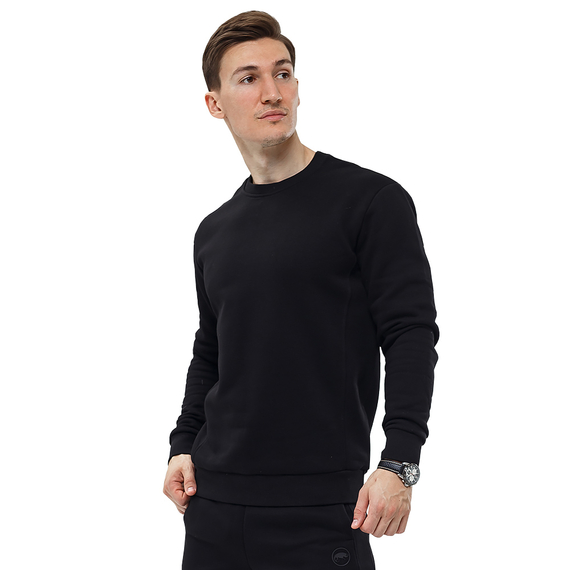 Черный свитшот мужской Warm Black, Размер: 44-46 (S)