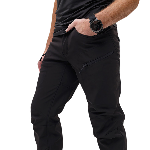 Мужские брюки черные Soft Shell Spartan Black, Размер брюк / рост: 56-58/200, фото 7