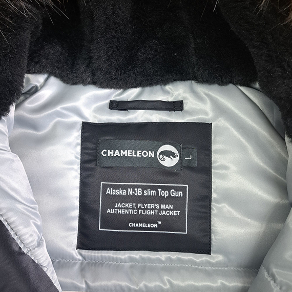 Зимова куртка Аляска чоловіча чорна N-3B Top Gun Black, Розмір: 44-46 (S), зображення 13