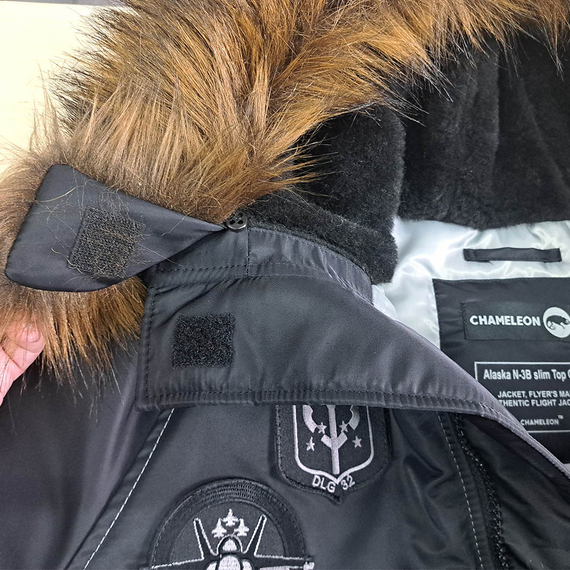 Зимняя куртка Аляска мужская черная N-3B Top Gun Black, Размер: 52-54 (L), фото 14