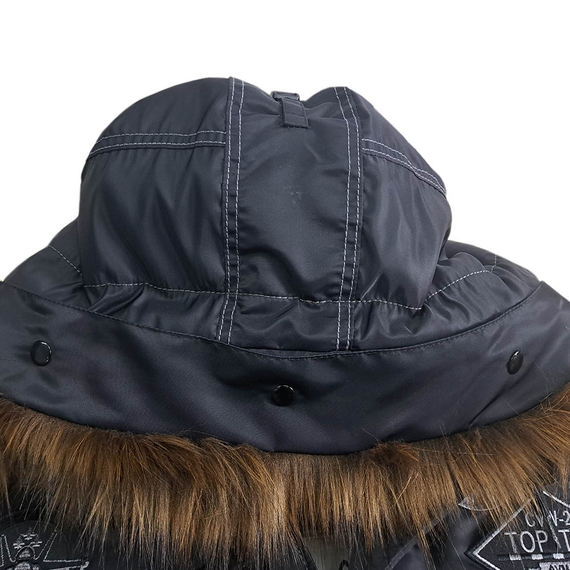 Зимняя куртка Аляска мужская черная N-3B Top Gun Black, Размер: 40-42 (XS), фото 15