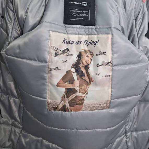 Зимова куртка Аляска чоловіча чорна N-3B Top Gun Black, Розмір: 56-58 (XL), зображення 11