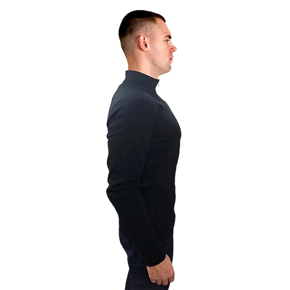 Спортивная кофта мужская черная хлопок Sporter Gen 3 Black, Размер: 44-46 (S), фото 4