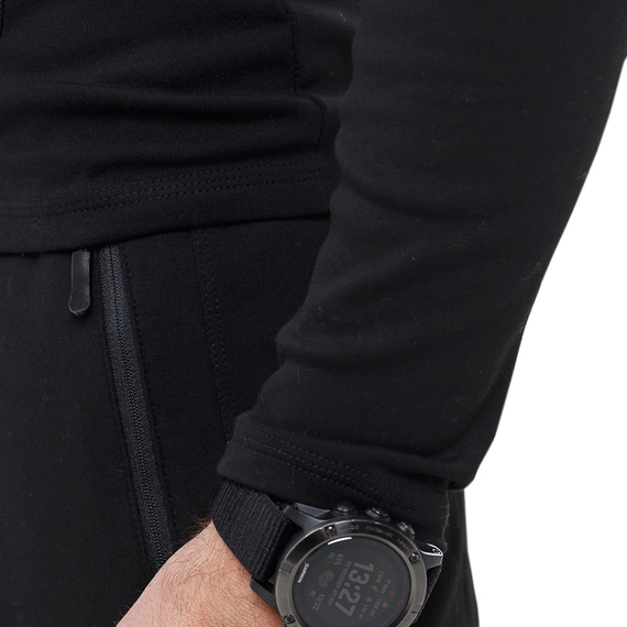 Спортивная кофта мужская черная хлопок Sporter Gen 3 Black, Размер: 44-46 (S), фото 9