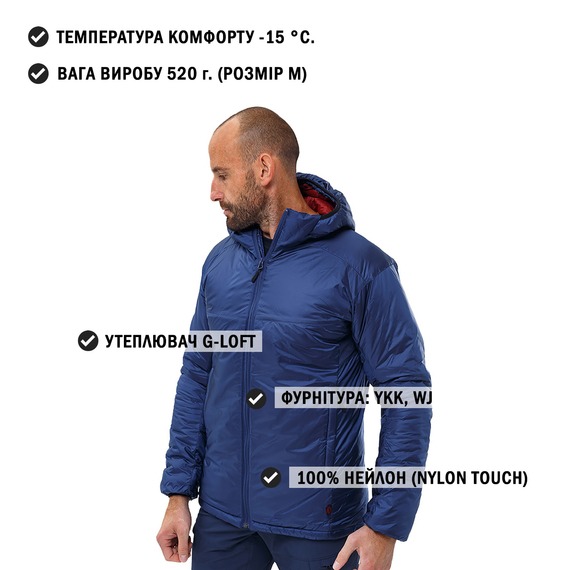 Cиняя зимняя мужская куртка Dufour Indigo, Размер: 52-54 (L), фото 2