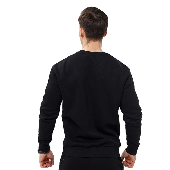 Черный свитшот мужской Warm Black, Размер: 44-46 (S), фото 4