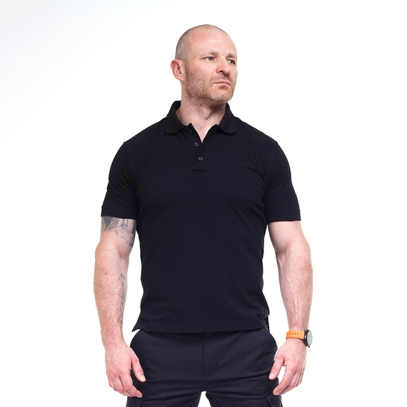 Черная мужская футболка Polo Serious, Размер: 48-50 (M), фото 2