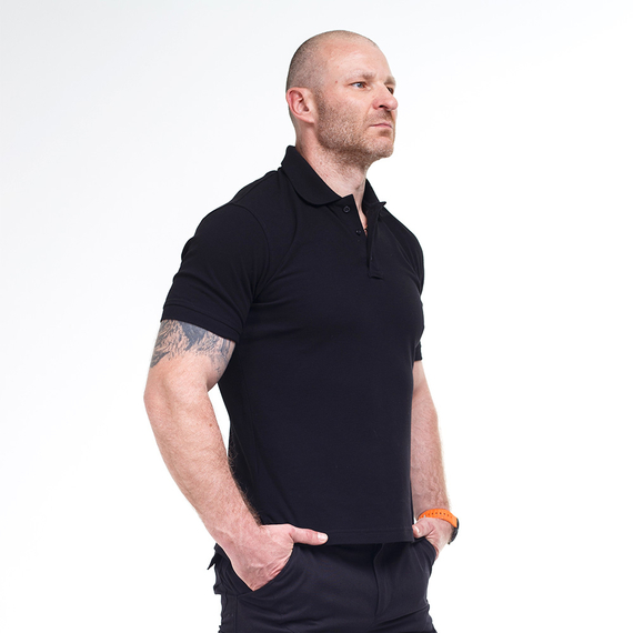 Чорна чоловіча футболка Polo Serious, Розмір: 44-46 (S), зображення 3