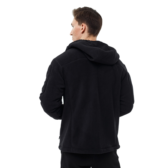 Чоловіча чорна флісова куртка з капюшоном Viking Black, Розмір: 48-50 (M), зображення 5