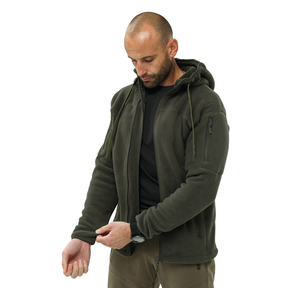 Чоловіча флісова кофта з капюшоном Viking olive, Розмір: 52-54 (L), зображення 3