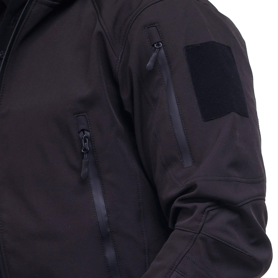 Тактическая куртка Soft Shell Spartan Police Black черная с капюшоном, Размер: 44-46 (S), фото 21