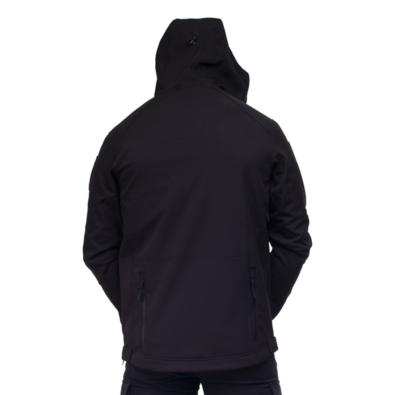 Тактическая куртка Soft Shell Spartan Police Black черная с капюшоном, Размер: 40-42 (XS), фото 6